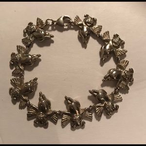 Pig , Piggy Link Bracelet If Pigs Could Fly